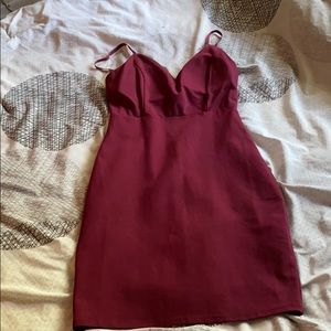 Burgundy dress